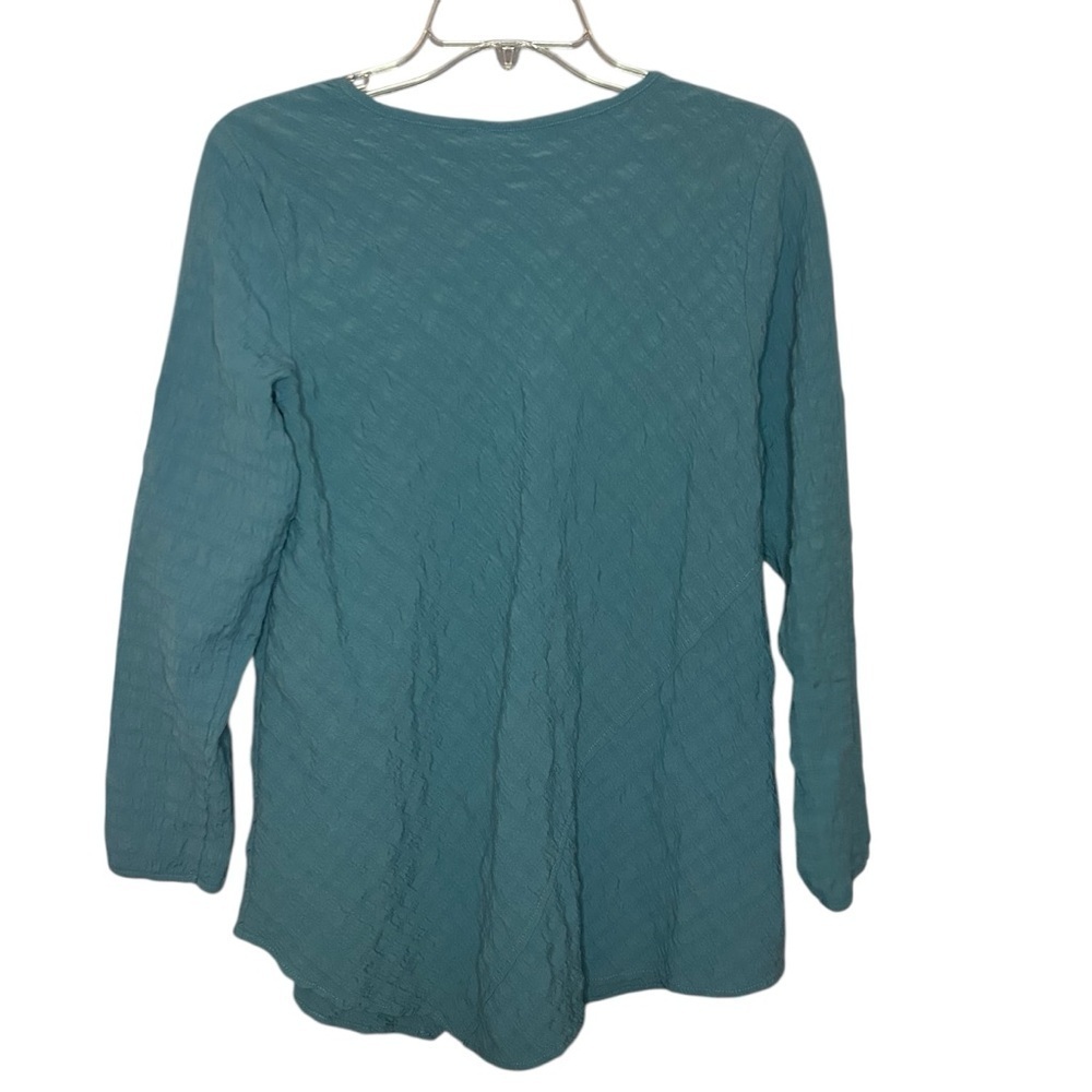 Habitat Teal Textured Long Sleeve Top size small - Picture 4 of 11
